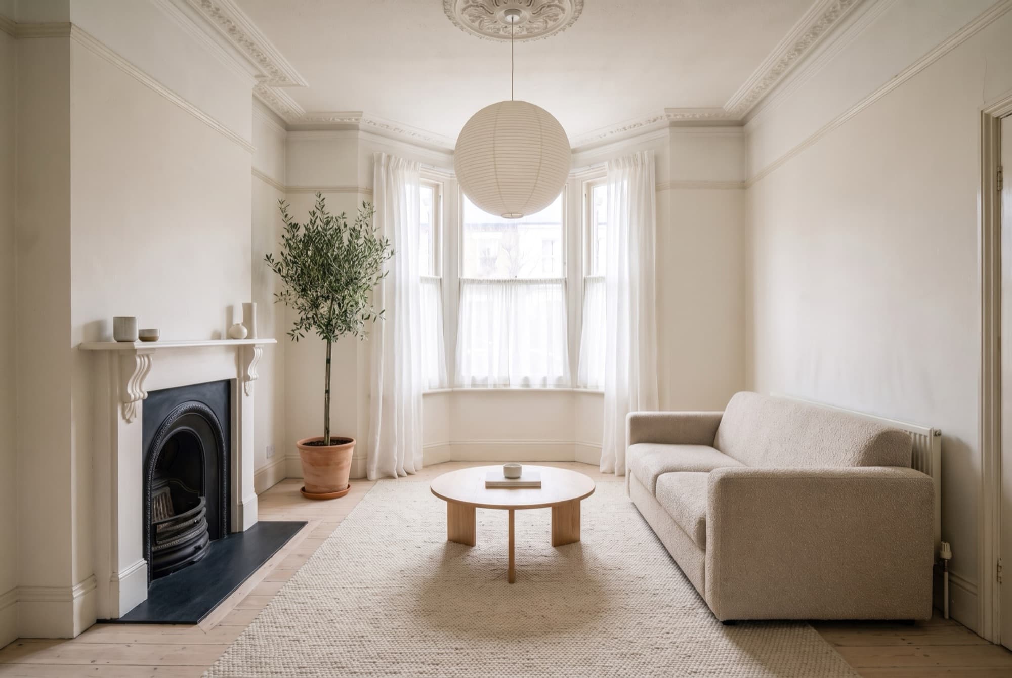 Front reception, restyled Scandi